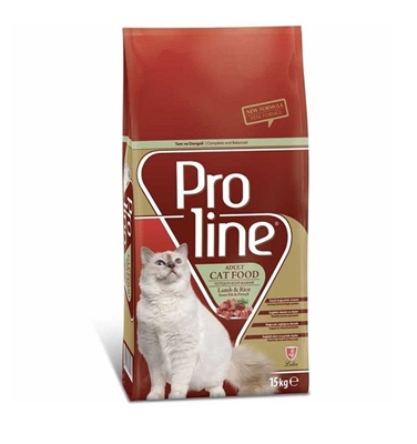 تصویر  غذای خشک Pro Line مخصوص گربه بالغ تهیه شده از گوشت بره و برنج - 15 کیلوگرم