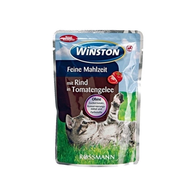 تصویر  پوچ Winston تهیه شده از گوشت گاو مخصوص گربه - 100 گرم