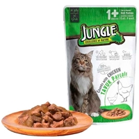 تصویر  پوچ گربه Jungle با طعم مرغ - 100 گرم