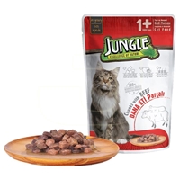 تصویر  پوچ گربه Jungle با طعم گوشت گوساله