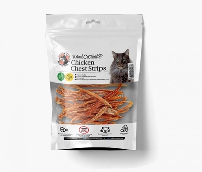 تصویر  تشویقی مدادی طبیعی مخصوص گربه Hapoo meal مدل Soft Strips Chicken تهیه شده از سینه مرغ - 100 گرم