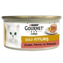 تصویر  کنسرو مخصوص گربه بالغ Gourmet Gold تهیه شده از گوشت اردک هویج و سیب زمینی - 85 گرم