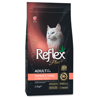 تصویر  غذای خشک Reflex Plus مخصوص گربه مدل Hair ball تهیه شده از ماهی سالمون - 1.5کیلوگرم