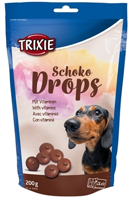 تصویر غذای تشویقی سگ با طعم شکلات مدل Schoko Drops