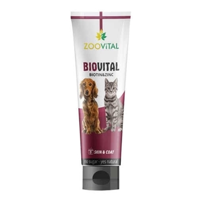 تصویر  مکمل Zoovital تقویت کننده پوست ومو مخصوص سگ و گربه - 100گرم