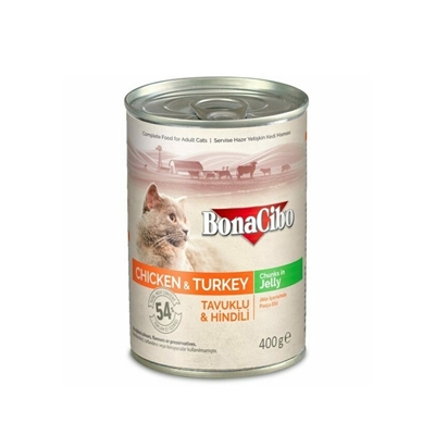 تصویر  کنسرو مخصوص گربه بالغ مدلChunkys in jellyتهیه شده از مرغ و بوقلمون-400گرم