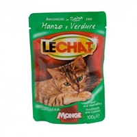 تصویر  پوچ Lechat مخصوص گربه بالغ با طعم گوشت گوساله و سبزیجات
