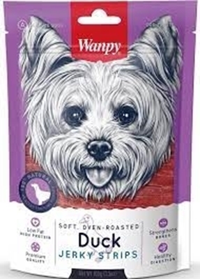 تصویر  تشویقی Wanpy مخصوص سگ مدل Jerky Strips تهیه شده از گوشت اردک - 100 گرم