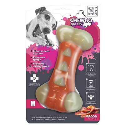 تصویر  اسباب بازی دندانی جویدنی M-pets با طعم بیکن مخصوص سگ