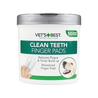 تصویر  پد انگشتی Vets Best تمیز کننده ی دندان ها مخصوص سگ و گربه - 50عددی
