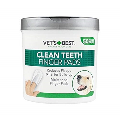 تصویر  پد انگشتی Vets Best تمیز کننده ی دندان ها مخصوص سگ و گربه - 50عددی