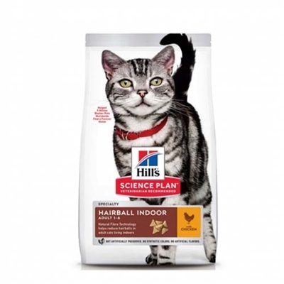 تصویر  غذای خشک Hills مدل Hairball مخصوص گربه های 1تا6سال تهیه شده از گوشت مرغ - 1.5 کیلوگرم
