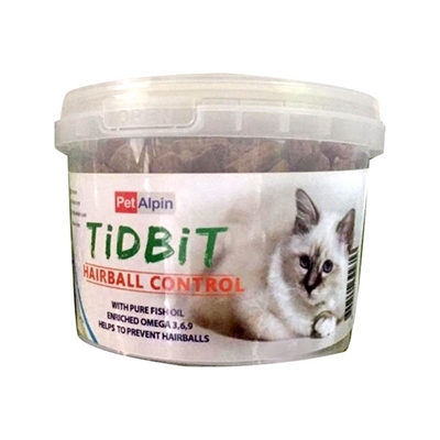 تصویر  تشویقی سطلی گربه Tid Bit مدل Anti Hair ball مخصوص گربه - 180گرم