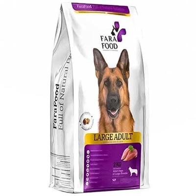 تصویر  غذای خشک Fara Food مخصوص سگ بالغ نژاد بزرگ تهیه شده از مرغ و برنج - 2 کیلوگرم