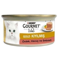 تصویر  کنسرو Gourmet Gold  مخصوص گربه تهیه شده از گوشت اردک و بوقلمون - 100 گرم