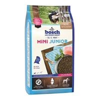 تصویر  غذای خشک سگ Bosch مدل mini junior تهیه شده از گوشت مرغ - 3 کیلوگرم