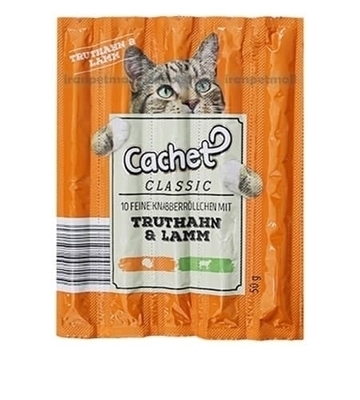 تصویر  تشویقی مدادی Cachet مناسب برای گربه تهیه شده از گوشت شکار - 50گرم