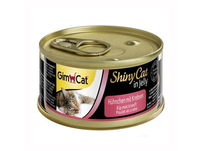 تصویر  كنسرو Gimcat مخصوص گربه تهيه شده از گوشت مرغ و ميگو و مالت - 70 گرم