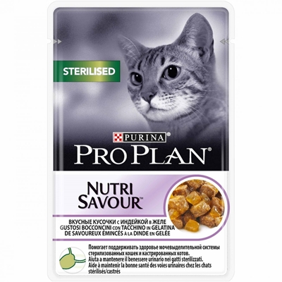 تصویر  پوچ Proplan مخصوص گربه عقيم شده تهيه شده از گوشت بوقلمون - 85گرم