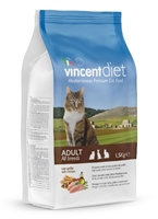 تصویر  غذای خشک Vincentdiet مخصوص گربه های بالغ تهیه شده از مرغ - 1.5 كيلوگرم