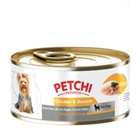 تصویر  کنسرو Petchi تهیه شده از مرغ و موز مخصوص سگ - 120گرم