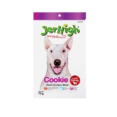 تصویر  اسنک تشویقی Jerhigh مدل Cookie مخصوص سگ - 70 گرم