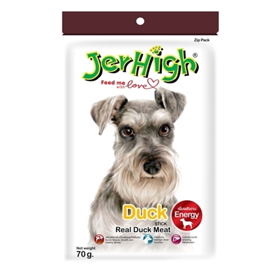 تصویر  تشویقی JerHigh مخصوص سگ تهیه شده از گوشت اردک - 70 گرم