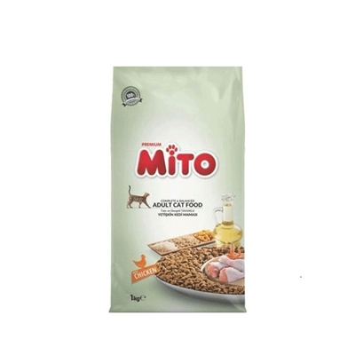 تصویر  غذای خشک گربه بالغ Mito تهیه شده از مرغ - 1 کیلوگرم