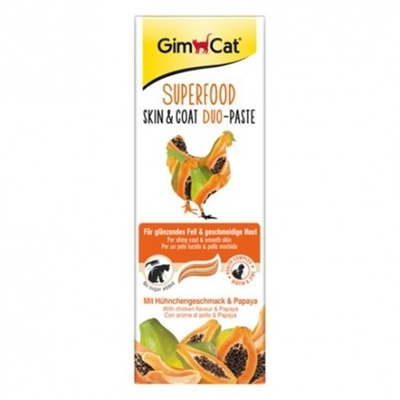 تصویر  خمیر پوست و مو Gimcat مدل Superfood مخصوص گربه - 50 گرم
