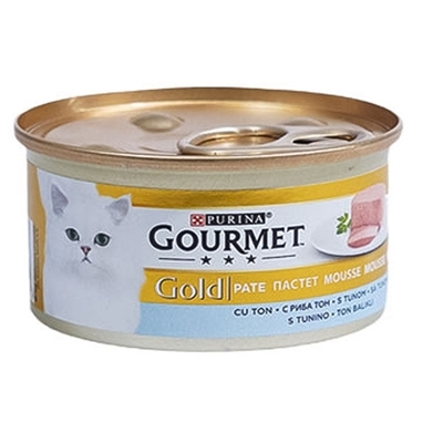 تصویر  پک کنسرو پته 4 عددی Gourmet مخصوص گربه تهیه شده از گوشت ماهی تن - 340 گرم