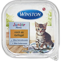 تصویر  ووم Winston مخصوص بچه گربه تهیه شده از گوشت مرغ - 100 گرم