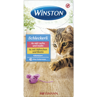 تصویر  بسته 8 عددی بستنی Winston مخصوص گربه تهیه شده از ماهی سالمون و مرغ - 120 گرم