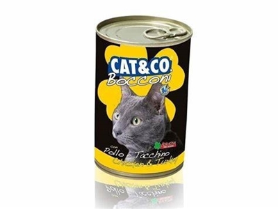 تصویر  كنسرو Cat&Co تهيه شده از گوشت مرغ و بوقلمون مخصوص گربه - 405 گرم