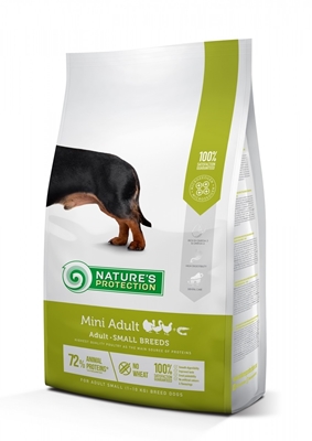 تصویر  غذای خشک Nature's Protection مدل Mini Adult مخصوص سگ بالغ نژاد كوچك تهيه شده از گوشت طيور و میگو - 2 كيلوگرم