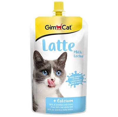 تصویر  تشویقی Gim cat مدل Latte تهیه شده از شیر بدون لاکتوز مخصوص گربه - 200 میلی لیتر