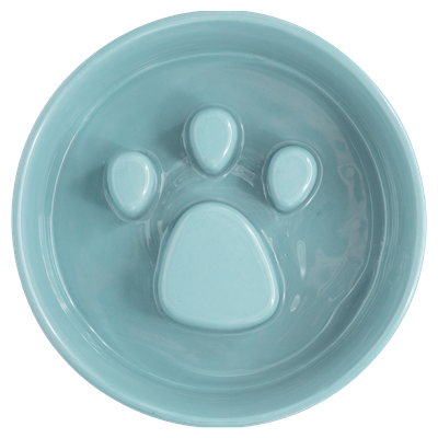 تصویر  ظرف غذای آرام خور سرامیکی طرح پنجه مناسب برای سگ های نژاد بزرگ - قطر 22 سانتی متر
