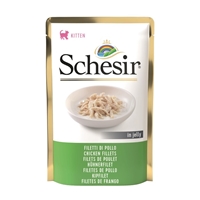 تصویر  پوچ Schesir مخصوص بچه گربه تهیه شده از فیله مرغ در ژله - 85 گرم