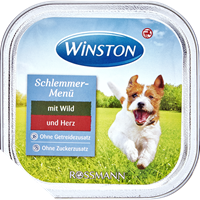 تصویر  ووم Winston مخصوص سك بالغ تهيه شده از گوشت گوزن و دل گوساله - 150 گرم