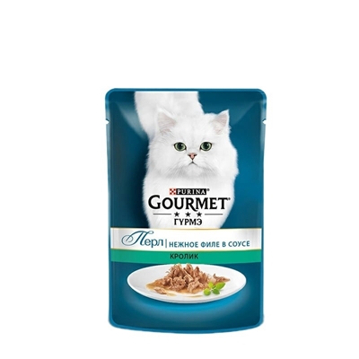 تصویر  پوچ Gourmet مخصوص گربه بالغ تهيه شده از گوشت خرگوش - 85 گرم