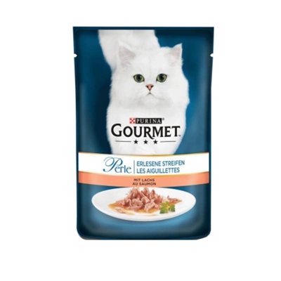 تصویر  پوچ Gourmet مخصوص گربه تهيه شده از ماهي قزل آلا در سس مخصوص گربه - 85 گرم