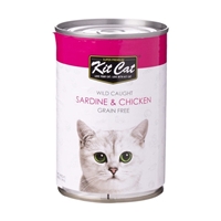تصویر  كنسرو KitCat مخصوص گربه تهیه شده از ماهی ساردین و مرغ - 400 گرم