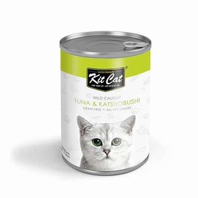 تصویر  كنسرو KitCat مخصوص گربه تهيه شده از ماهی تن و ماهی ژاپنی كاتسوباشی - 400 گرم