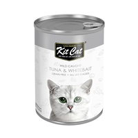 تصویر  كنسرو KitCat مخصوص گربه تهيه شده از ماهی تن و ماهی وايت بيت دريای آتلانتيک  - 400 گرم