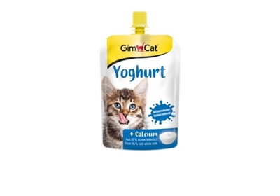 تصویر  تشويقی Gim Cat مدل Yoghurt مخصوص گربه تهیه شده از ماست + كلسيم - 150 گرم