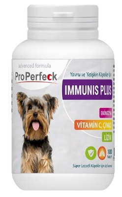 تصویر  قرص  Pro perfeck تقويت كننده سيستم ايمنی بدن مخصوص پاپی و سگ بالغ 100 عددی - 50 گرم