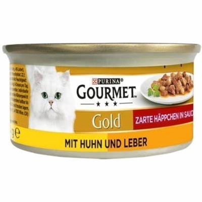 تصویر  كنسرو چانکی Gourmet Gold مخصوص گربه بالغ تهیه شده از مرغ و جگر - 85 گرم