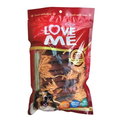تصویر  غذای تشویقی Love Me مخصوص سگ تهیه شده از مرغ و هویج - 450 گرمی