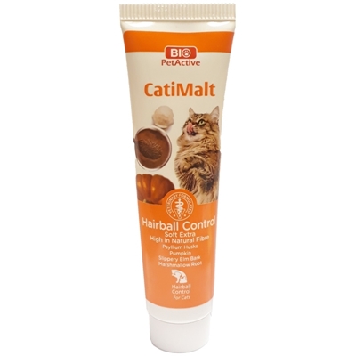 تصویر  خمير مالت Biopet مدل Cati malt مخصوص گربه با طعم كدو - 100 گرم
