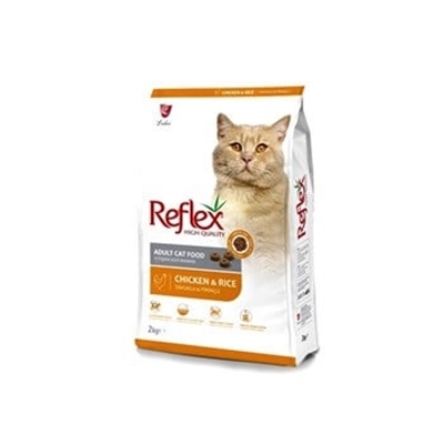 تصویر  غذای خشک Reflex مخصوص گربه بالغ تهيه شده از مرغ و برنج - 2 كيلوگرم