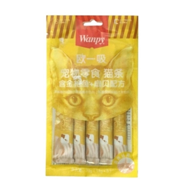 تصویر  بستنی گربه Wanpy تهيه شده از ماهی تن و صدف مخصوص گربه - 70 گرم